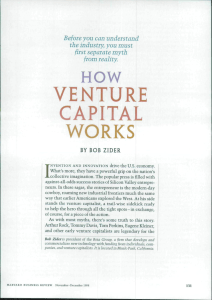 B Zider 1998 - How venture capital works