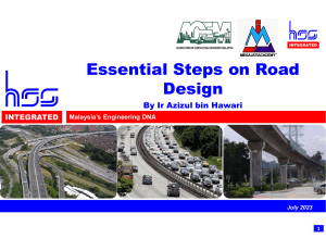 ESSENTIAL STEPS ON ROAD DESIGN