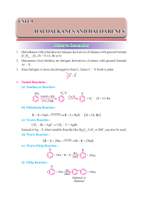 Halo alkanes and Arenes Notes