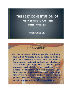 Preamble - 1987 Constitution