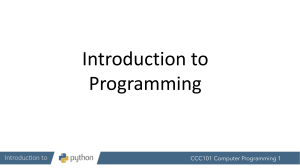 1-Introduction to Programming