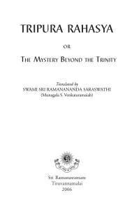 Tripura Rahasya: Advaita Philosophy & Self-Realization