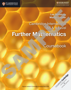 cambridge international as a level further mathematics coursebook sample
