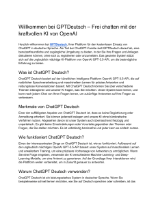 Willkommen bei GPTDeutsch – Frei chatten mit der kraftvollen KI von OpenAI
