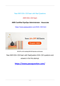 AWS Certified SysOps Administrator - Associate SOA-C02 Real Questions