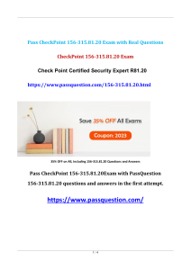 CCSE R81.20 156-315.81.20 Practice Test Questions