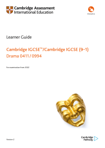 Drama Learner Guide - Middle school