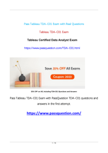 TDA-C01 Tableau Certified Data Analyst Exam Questions 2023