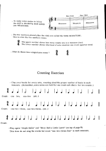 Counting Exercises from The Joy of First-year Piano