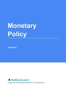 3 Monetary Policy - Study Notes
