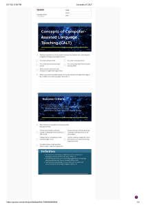 1 - Concepts of CALT