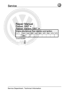 Passat 1997 Engine Repair Manual