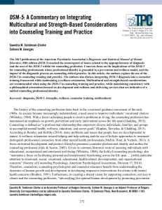 DSM5 Multicultural and Strength Based Considerations