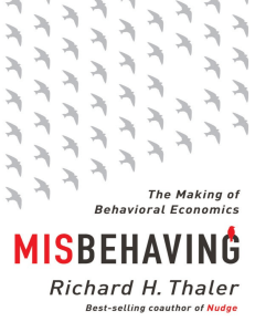 Misbehaving  The Making of Behavioral Economics