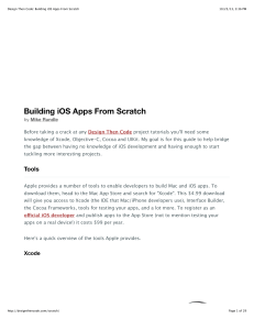 Design Then Code Building iOS Apps From Scratch