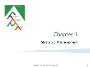 Human Resource Planning Chapter 1: Strategic Management