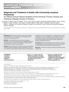 Diagnosis and Treatment of Adults with Community-Acquired Pneumonia (1)