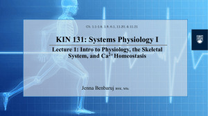 Physiology & Skeletal System - 1
