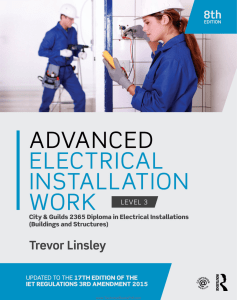 Advanced Electrical Installation Work 8th Edition By Trevor Linsley