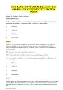 Physical Exam & Health Assessment Test Bank