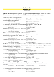 First Quarter Test Science 10 Set A&B