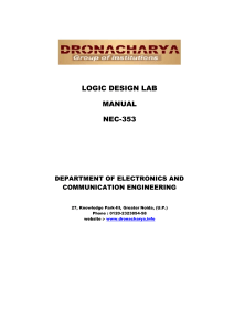 Logic Design Lab manual