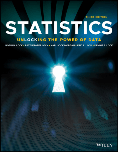 Patti Frazer Lock, Kari Lock Morgan, Robin H. Lock, Eric F. Lock - Statistics  Unlocking the Power of Data (2020, Wiley) - libgen.li