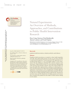 Natural Experiments: An Overview of Methods, Approaches, and Contributions to Public Health Intervention Research