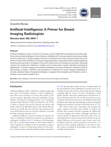 Artificial Intelligence A Primer for Breast