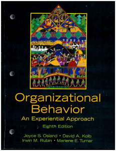 Organization Behaviour An Experiential A- TEXT BOOK