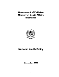 Pakistan 2008 National Youth policy