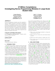 37 Million Compilations - Investigating Novice Programming Mistakes in Large-Scale Student Data (fp1187-altadmri)