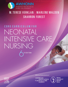 Core Curriculum for Neonatal Intensive Care Nursing, 6e Terese Verklan, Marlene Walden, Sharron Forest
