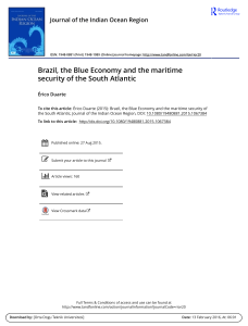 Brazil, the Blue Economy and the maritime security of the South Atlantic