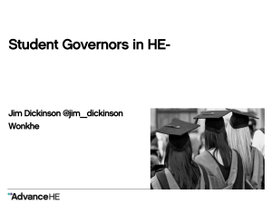 Student Governors in HE: Leading Change