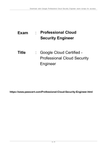 GCP Professional Cloud Security Engineer Exam Dumps 2023