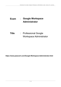 Google Workspace Administrator Exam Dumps 2023