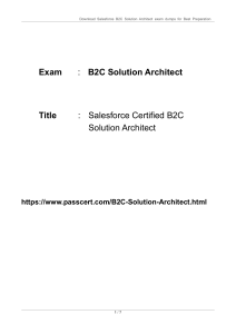 Salesforce B2C Solution Architect Certification Dumps 2023