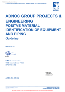 6.6 AGES-GL-13-002 Positive Material Identification of Equipment & Piping