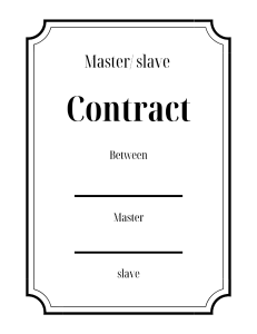Master-slave contract