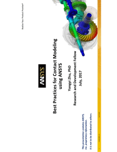 best practices ANSYS contact