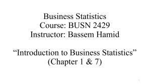 1. BUSN 2429 Chapter 1 Introduction to Busienss Statistics - S(1)