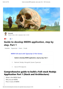 Guide to develop MERN application, step by step. Part 1 - DEV Community