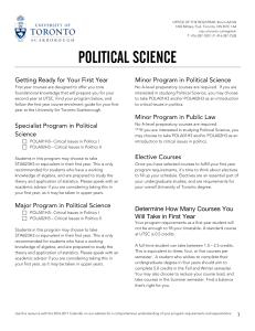 Political Science UofT Outline