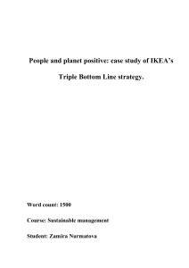 triple bottom line  case study IKEA