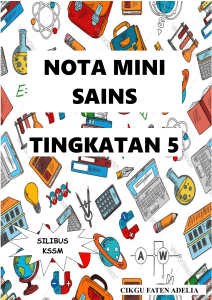 Nota Mini Sains Tingkatan 5 KSSM