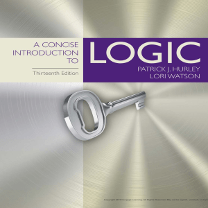 TxtCS Concise Intr Logic 13Ed. Hurley, Watson