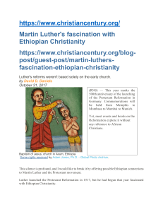 Martin Luther and Ethiopian Christianity