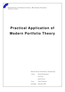 Modern Portfolio Theory Application: Bachelor Thesis