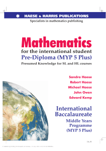 IB MYP 5 Math Textbook